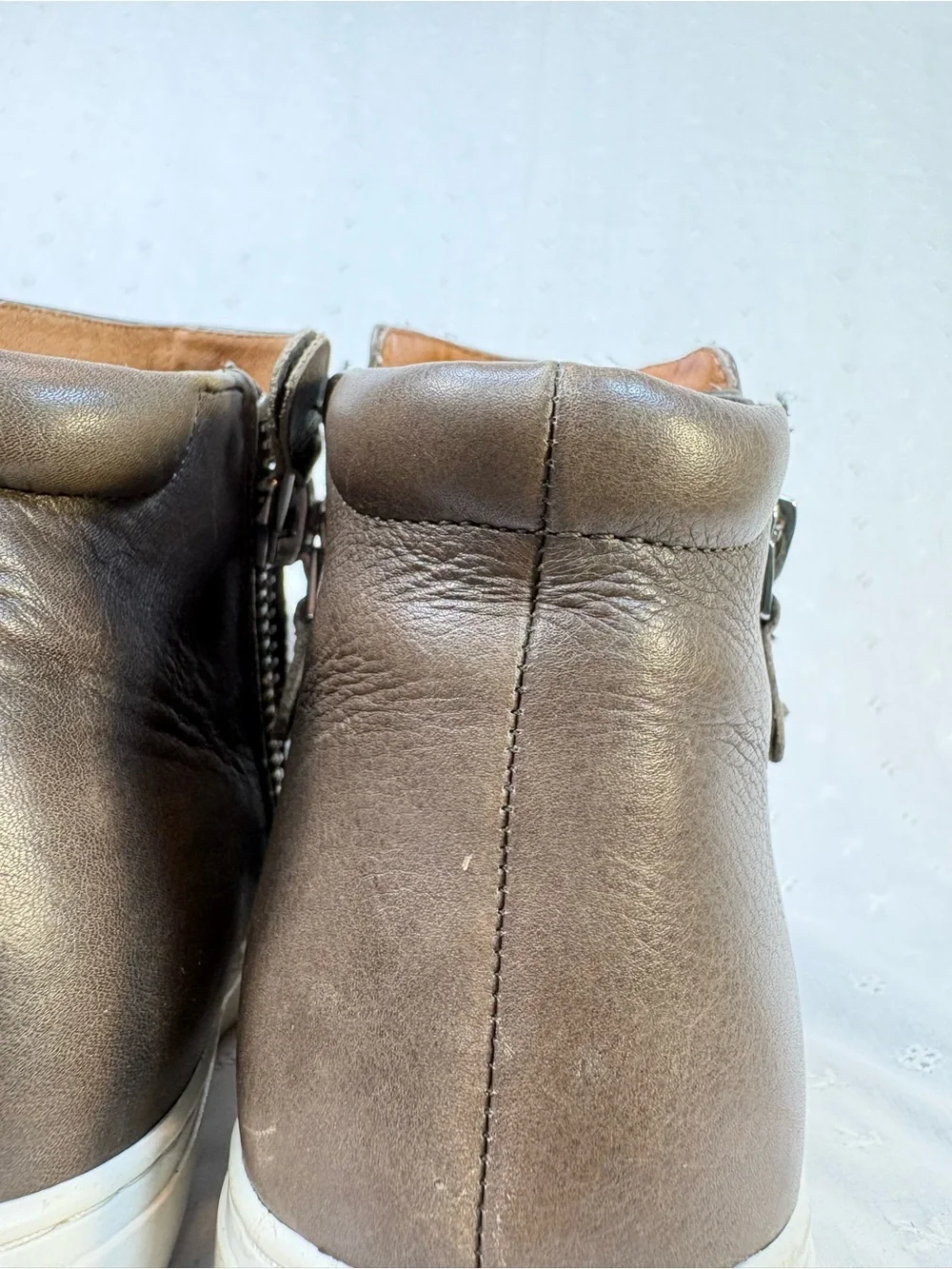gentle souls Brown Leather Chukka Boots with Side Zip